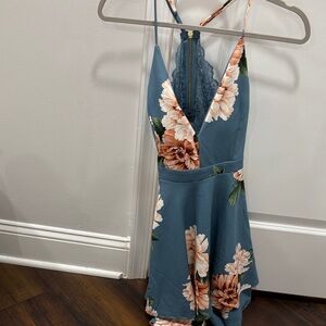 Emerald Sundae Blue Floral dress